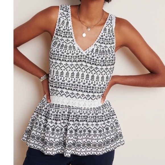 Maeve/Anthropologie Peplum Top - Picture 9 of 9